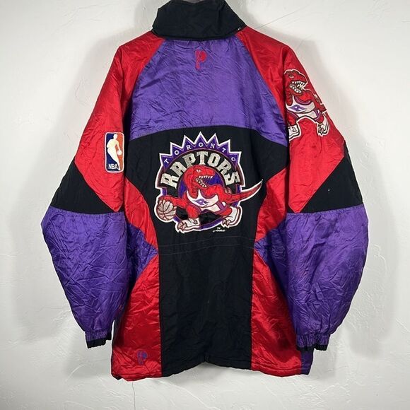 🔥🏀 Vintage 1994 TORONTO RAPTORS NBA Pro Player Puffer Jacket Men Sz XL - GUC - Picture 1 of 11